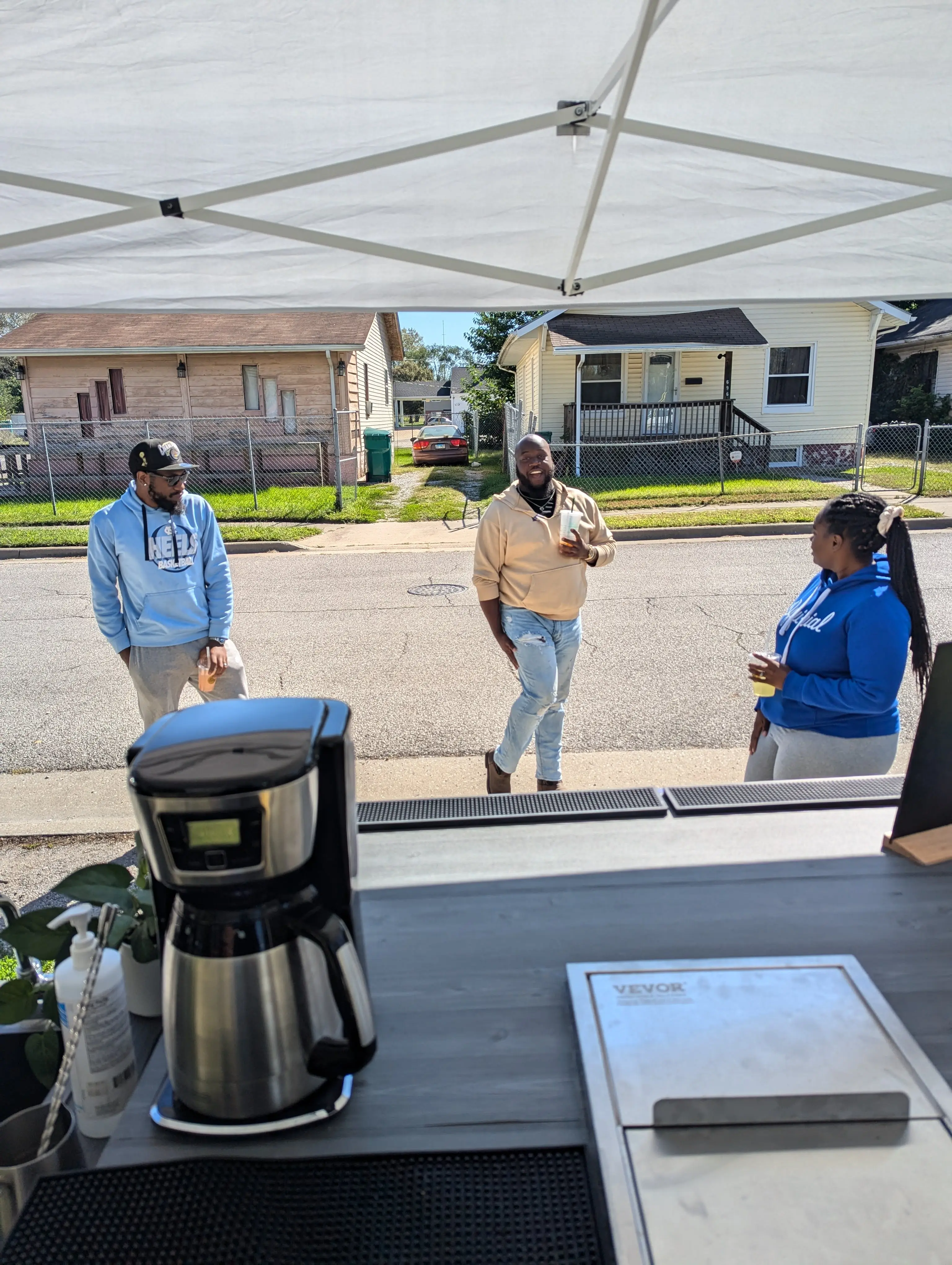 Coffee truck catering at an event
