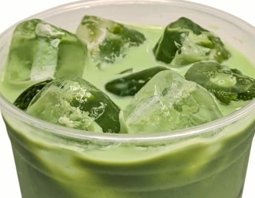 Iced matcha latte